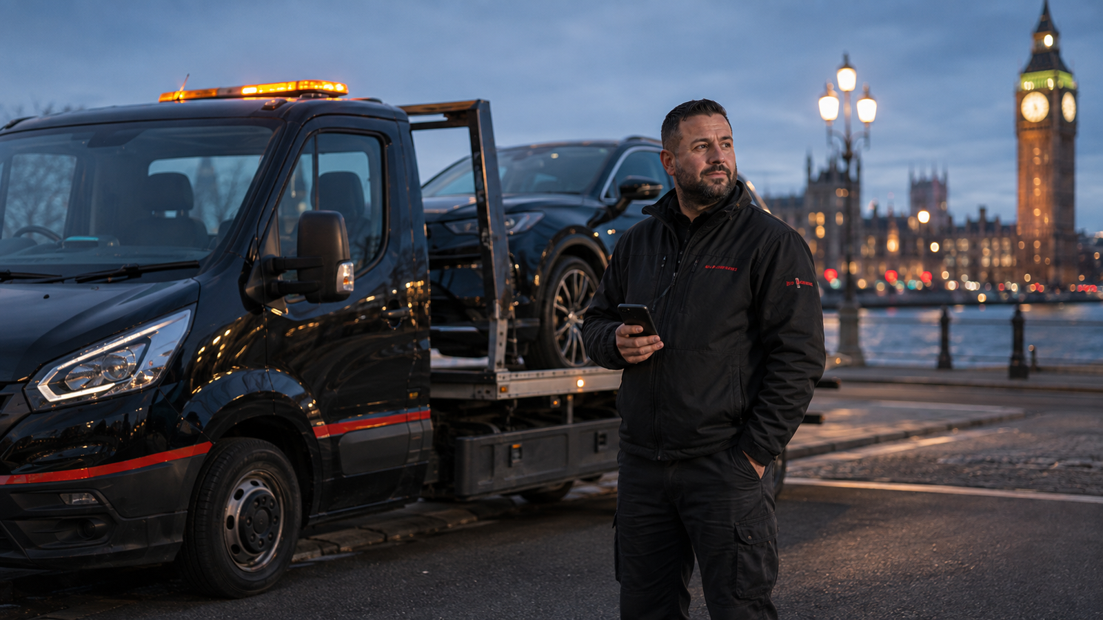 AutoHub Recovery operator providing 24/7 support in London