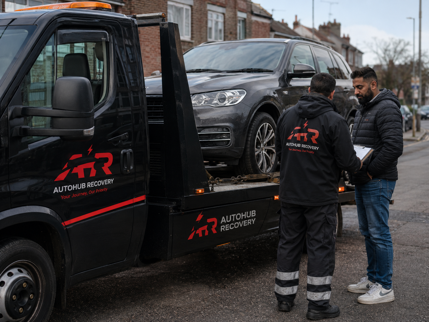 AutoHub Recovery professional vehicle recovery team