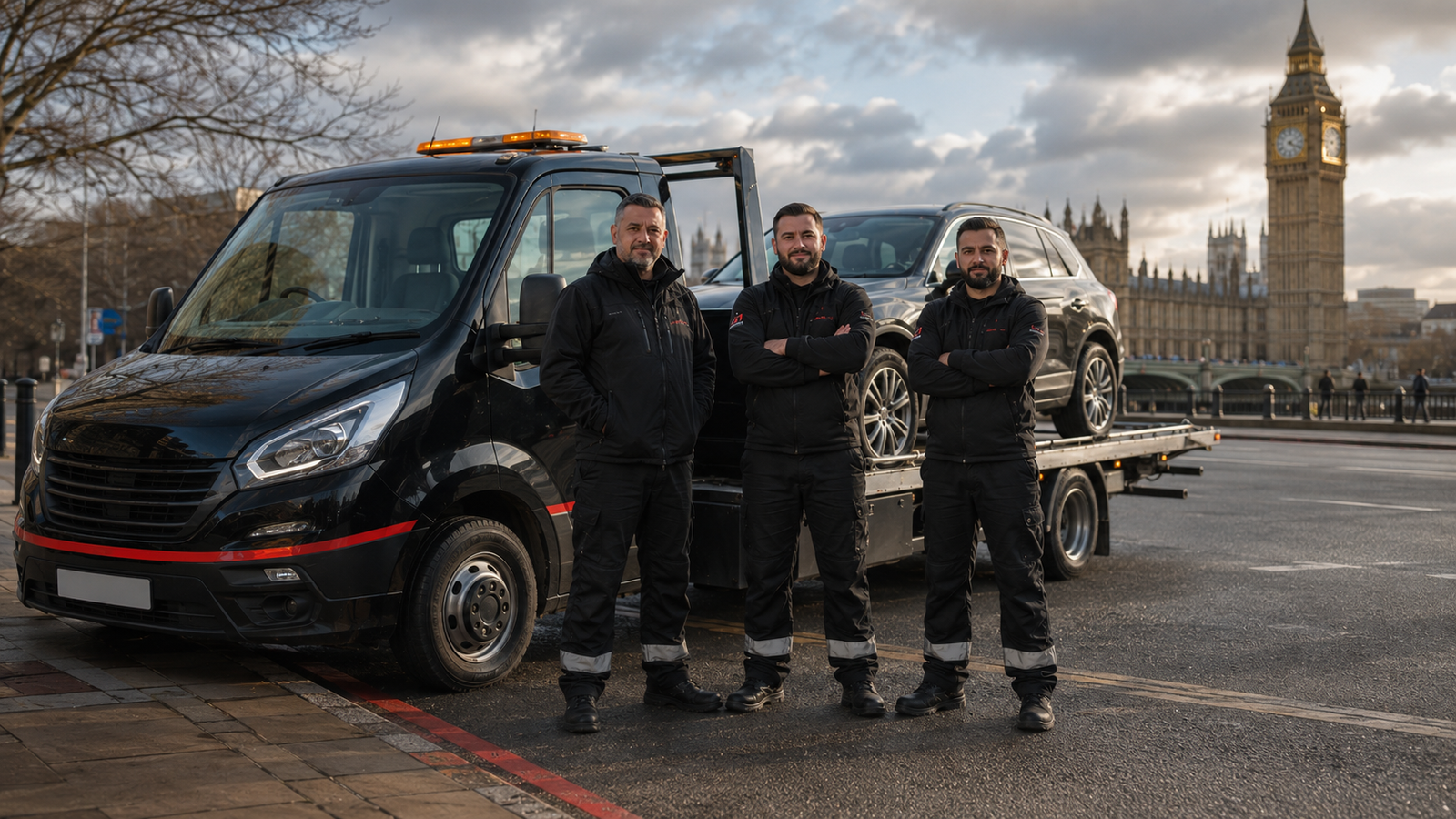 AutoHub Recovery team and vehicle recovery fleet in London